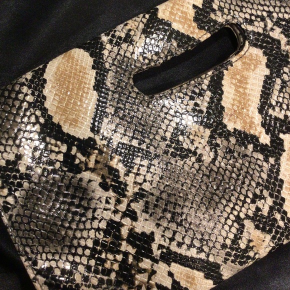 Nine West Snakeskin Print Envelope Clutch Purse - Picture 7 of 10